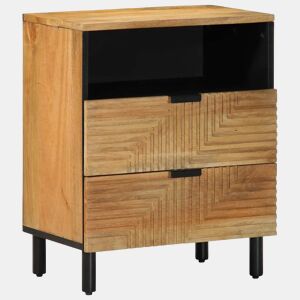 vidaXL Mesa de cabeceira 50x33x60 cm madeira de mangueira maciça
