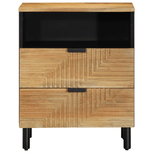 vidaXL Mesa de cabeceira 50x33x60 cm madeira de mangueira maciça