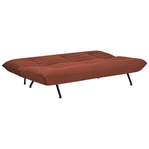 ANATOLE Sofá-cama de 3 lugares em veludo terracota