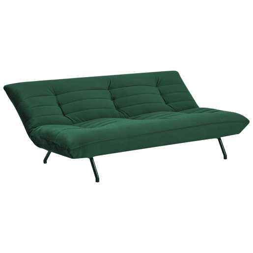 ANATOLE Sofá-cama de 3 lugares em veludo verde