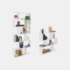 Conjunto de estantes Zoe Branco brilhante 80 x 192 x 24 cm