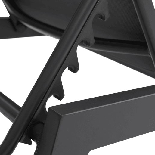 Conjunto de 2 espreguiçadeiras e mesa de apoio BARBADOS em textilene cinzento - alumínio cinzento antracite