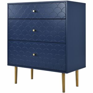 Estante Kaugzun H com 3 gavetas e pés em metal