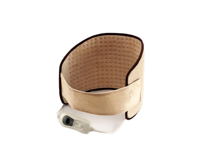 Cojín eléctrico de 29x69cm diseñado para cubrir la zona lumbar. abrochable por la parte delantera. calor penetrante y seco óptimo para relajar músculos.