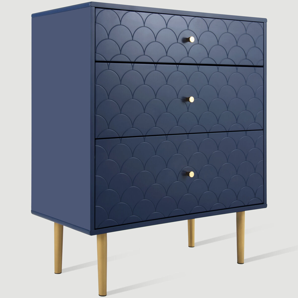 Mueble Recibidor con 3 Cajones y Patas Metálicas