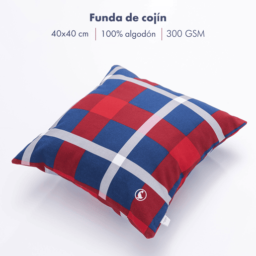 Almofada 40x40cm 100% Algodão 300GSM Tartan El Ganso quadrados