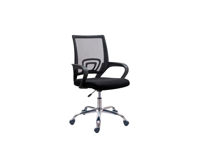 Silla de oficina con respaldo transpirable en negro 90-102x60 cm vita negro 60 x 90–102 x 60 cm