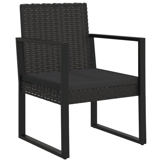 vidaXL 4 pcs conjunto lounge de jardim c almofadões vime PE preto vidaXL 4 pcs conjunto lounge de jardim c almofadões vime PE preto