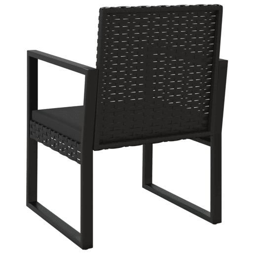 vidaXL 3 pcs conjunto lounge de jardim c almofadões vime PE preto vidaXL 3 pcs conjunto lounge de jardim c almofadões vime PE preto