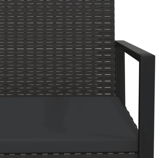 vidaXL 3 pcs conjunto lounge de jardim c almofadões vime PE preto vidaXL 3 pcs conjunto lounge de jardim c almofadões vime PE preto