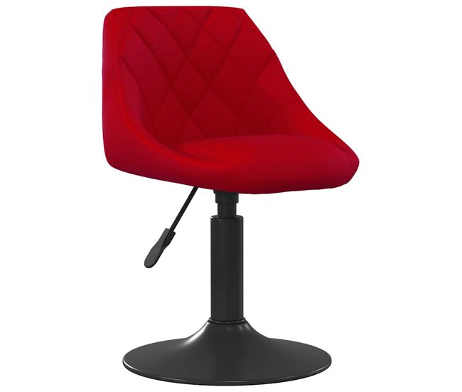 Vidaxl taburete de cocina de terciopelo rojo tinto