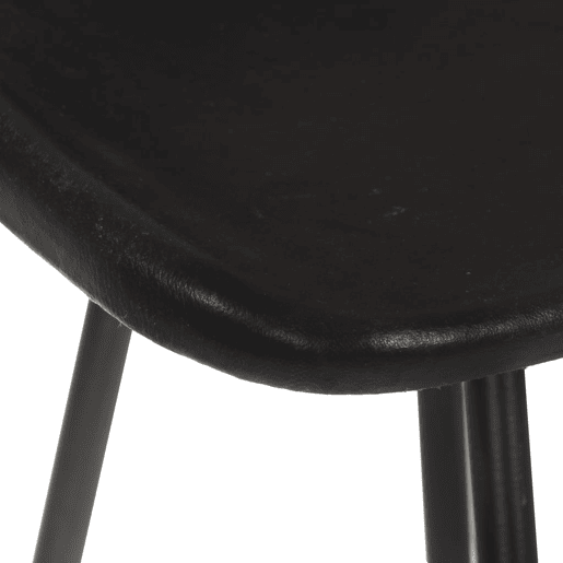 vidaXL Bancos de bar 4 pcs couro genuíno preto