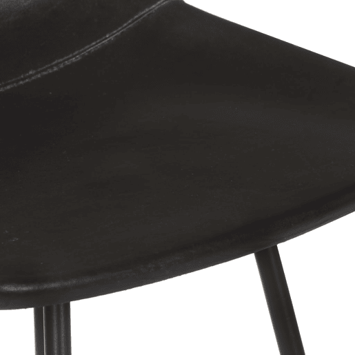 vidaXL Bancos de bar 4 pcs couro genuíno preto
