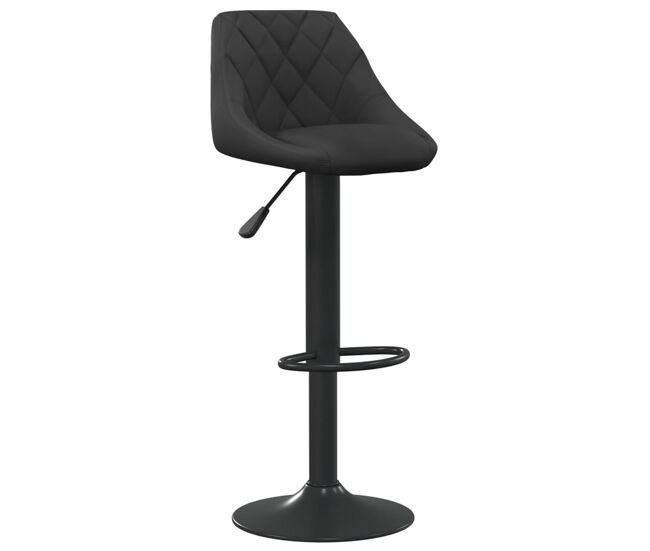 Vidaxl taburete de cocina de terciopelo negro