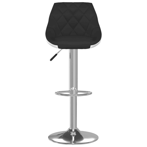 vidaXL Bancos de bar 2 pcs couro artificial preto e branco vidaXL Bancos de bar 2 pcs couro artificial preto e branco