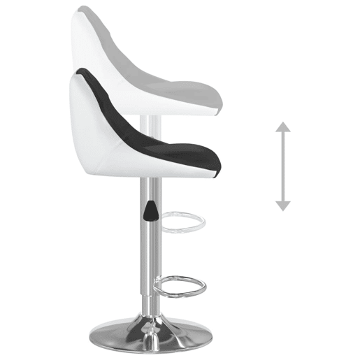 vidaXL Bancos de bar 2 pcs couro artificial preto e branco vidaXL Bancos de bar 2 pcs couro artificial preto e branco