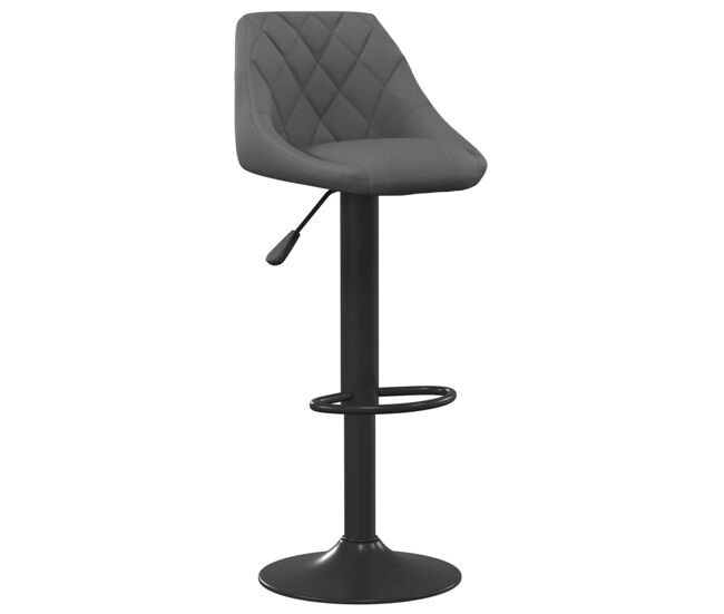 Vidaxl taburete de cocina de terciopelo gris oscuro