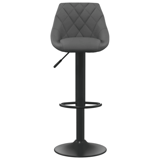 vidaXL Banco de bar veludo cinzento-escuro