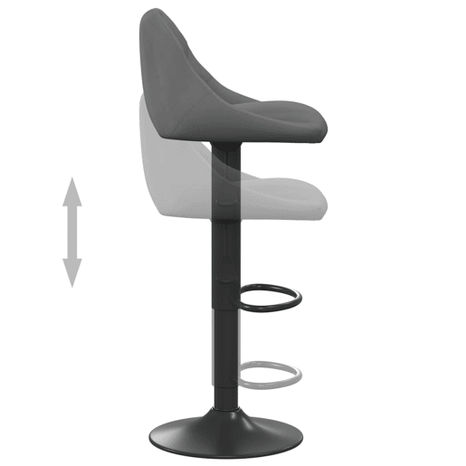 vidaXL Banco de bar veludo cinzento-escuro