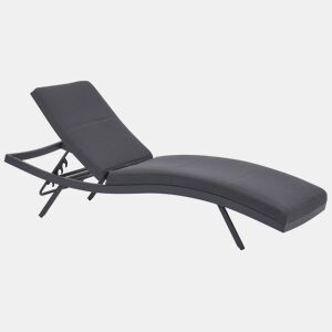 Espreguiçadeira com almofada AMELIA Metal Cinzento escuro