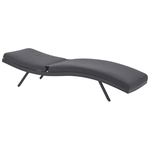 Espreguiçadeira com almofada AMELIA Metal Cinzento escuro