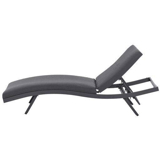 Espreguiçadeira com almofada AMELIA Metal Cinzento escuro