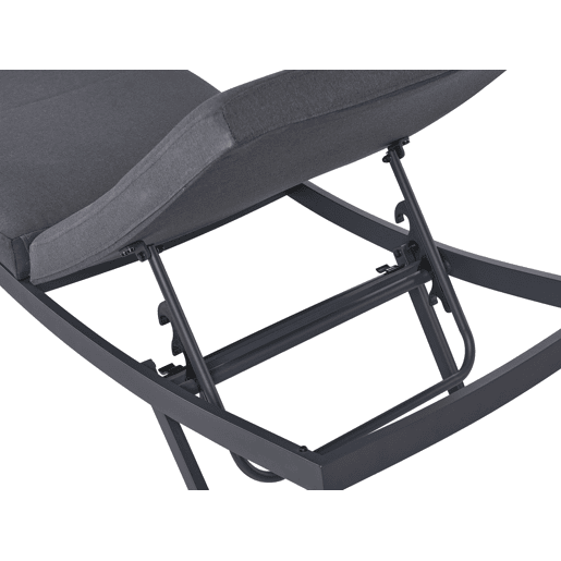 Espreguiçadeira com almofada AMELIA Metal Cinzento escuro