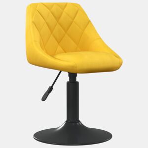 vidaXL Banco de bar veludo amarelo mostarda