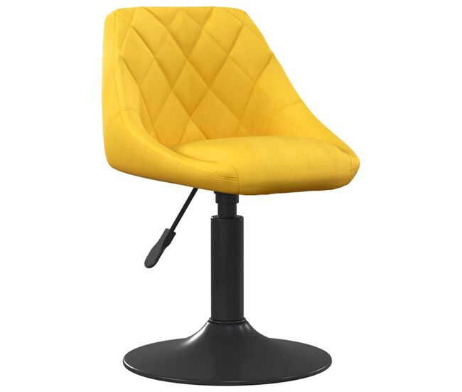 Vidaxl taburete de cocina de terciopelo amarillo mostaza