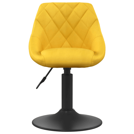 vidaXL Banco de bar veludo amarelo mostarda vidaXL Banco de bar veludo amarelo mostarda