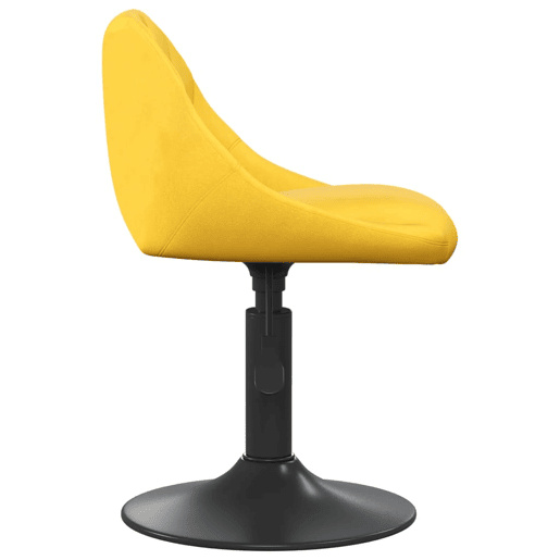 vidaXL Banco de bar veludo amarelo mostarda vidaXL Banco de bar veludo amarelo mostarda