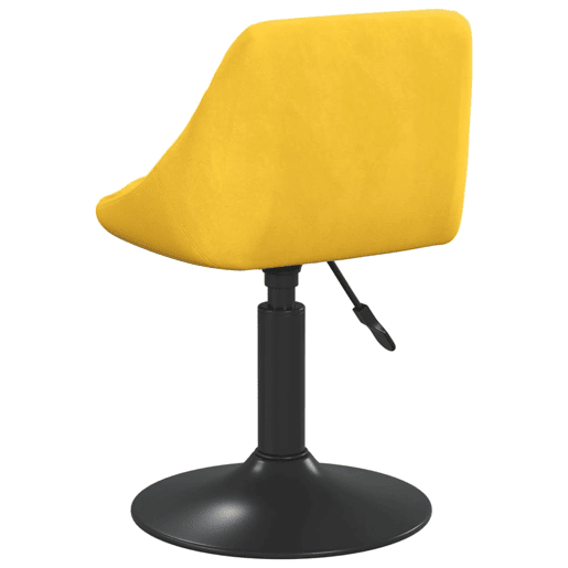 vidaXL Banco de bar veludo amarelo mostarda vidaXL Banco de bar veludo amarelo mostarda