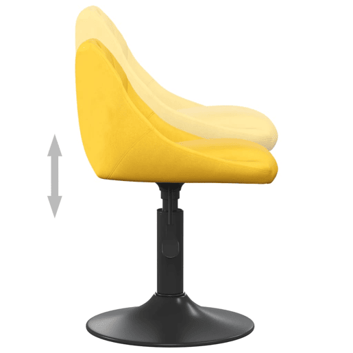 vidaXL Banco de bar veludo amarelo mostarda vidaXL Banco de bar veludo amarelo mostarda