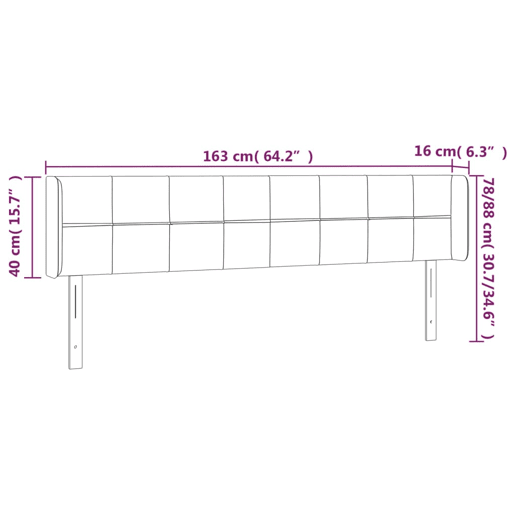 vidaXL Cabeceira de cama c luzes LED veludo 163x16x7888 cm rosa vidaXL Cabeceira de cama c luzes LED veludo 163x16x7888 cm rosa