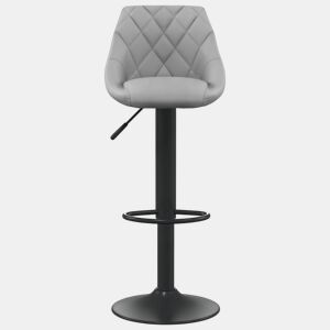 vidaXL Banco de bar veludo cinzento-claro