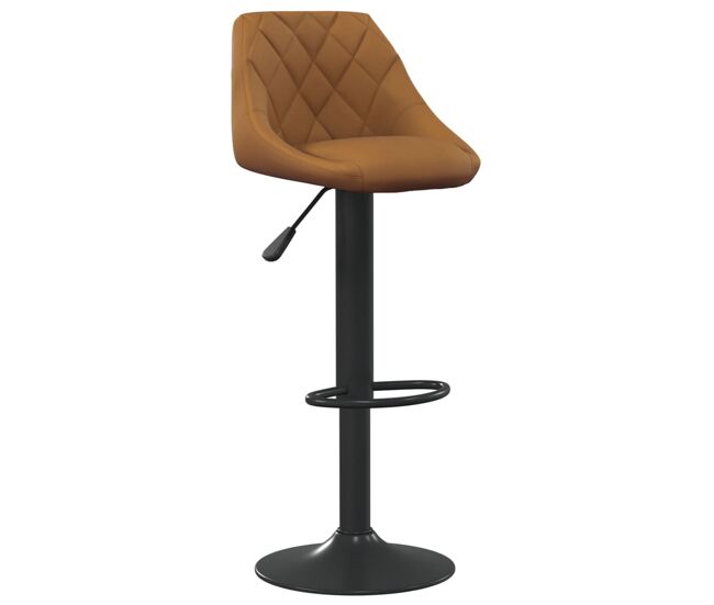 Vidaxl taburete de cocina de terciopelo marrón