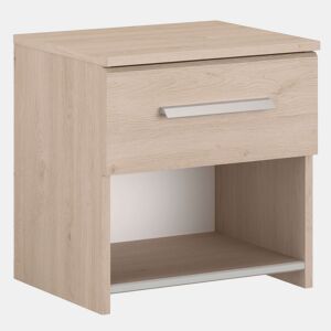 Mesa de cabeceira modelo Báltico em cor carvalho japonês 40x41x33 cm