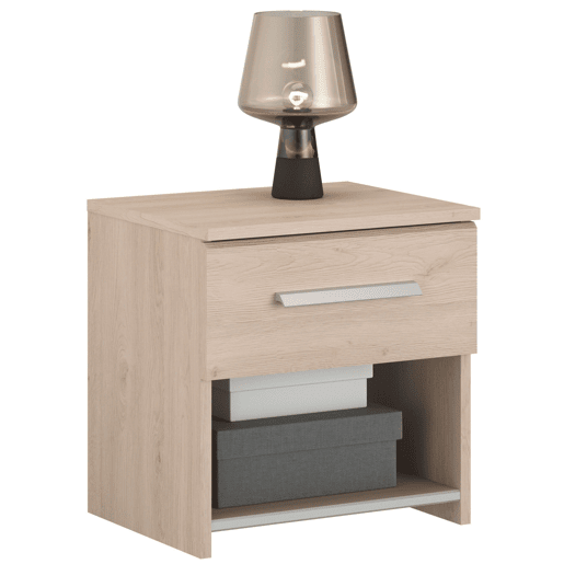 Mesa de cabeceira modelo Báltico em cor carvalho japonês 40x41x33 cm Mesa de cabeceira modelo Báltico em cor carvalho japonês 40x41x33 cm