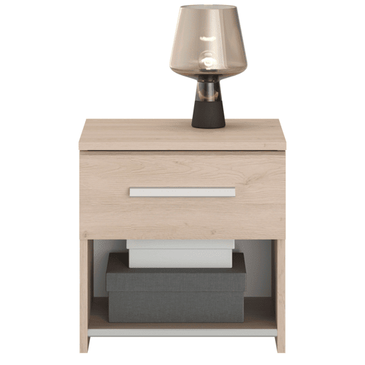 Mesa de cabeceira modelo Báltico em cor carvalho japonês 40x41x33 cm Mesa de cabeceira modelo Báltico em cor carvalho japonês 40x41x33 cm