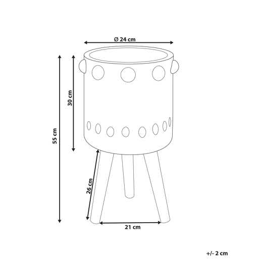 Beliani Vaso alto para plantas BRUNNERA