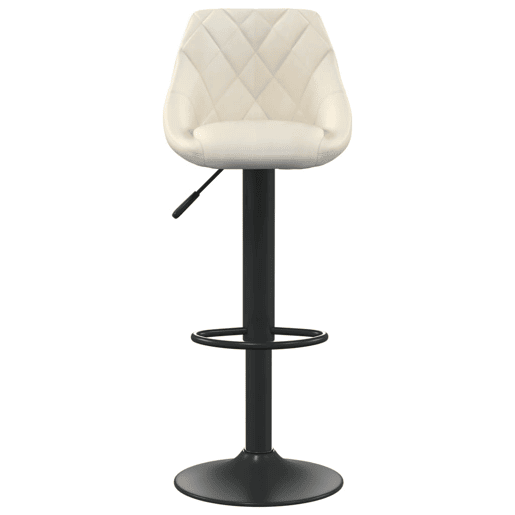 vidaXL Banco de bar veludo cor creme