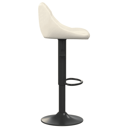 vidaXL Banco de bar veludo cor creme