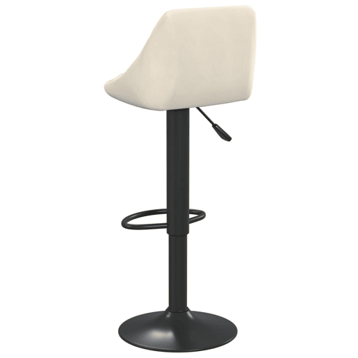 vidaXL Banco de bar veludo cor creme
