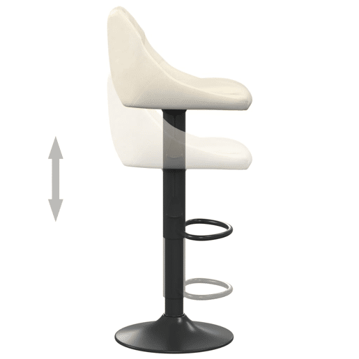 vidaXL Banco de bar veludo cor creme