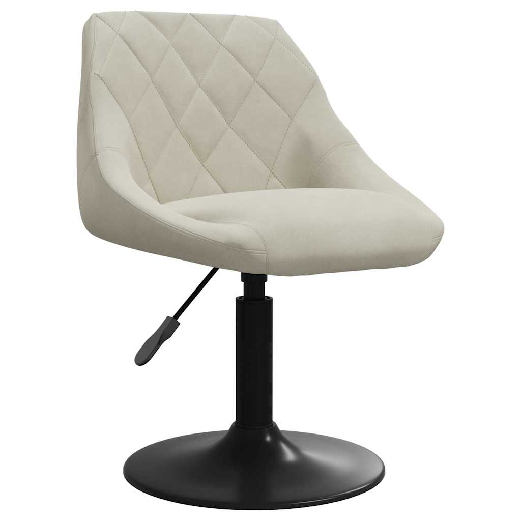Vidaxl taburete de cocina de terciopelo crema