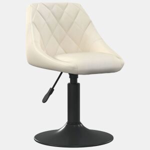 vidaXL Banco de bar veludo cor creme
