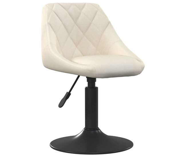Vidaxl taburete de cocina de terciopelo crema