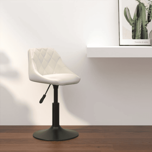 vidaXL Banco de bar veludo cor creme vidaXL Banco de bar veludo cor creme