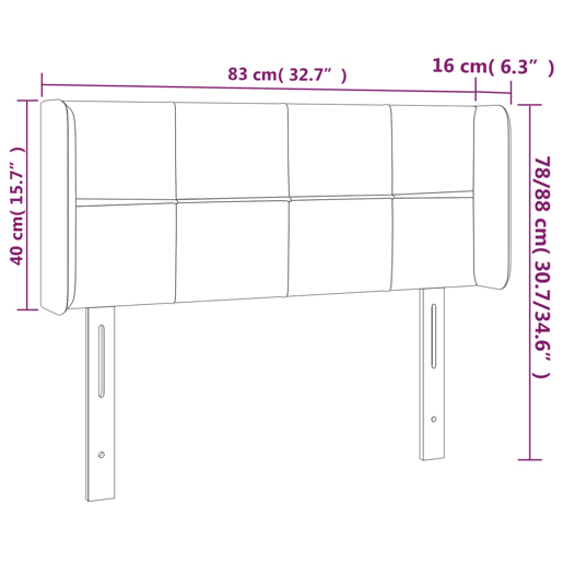 vidaXL Cabeceira de cama c luzes LED veludo 83x16x7888 cm rosa vidaXL Cabeceira de cama c luzes LED veludo 83x16x7888 cm rosa