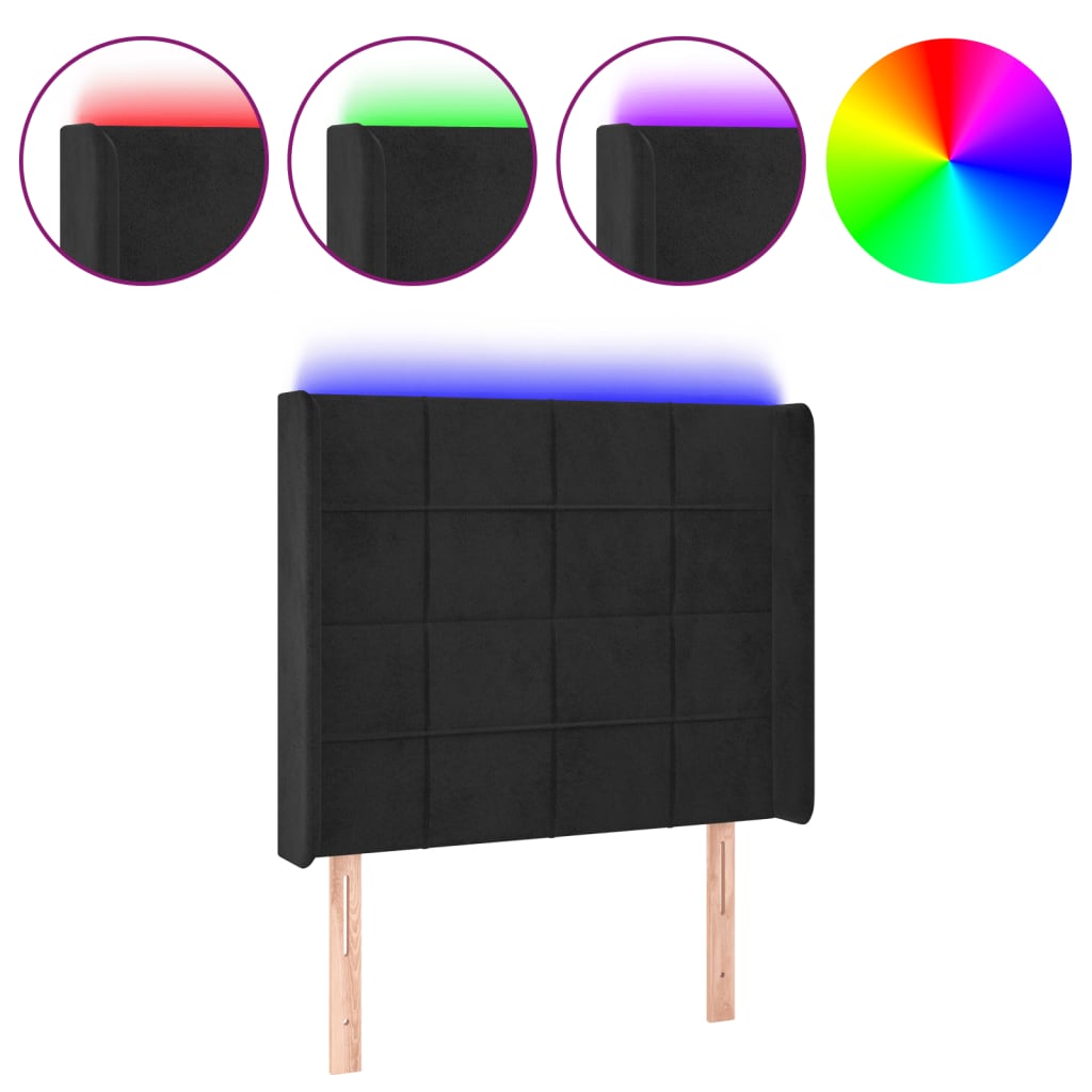 Cabecero Con Led 83 Negro